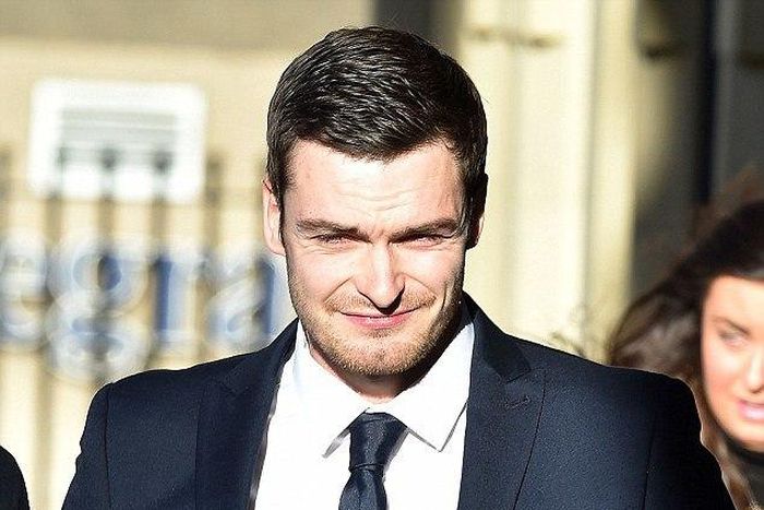 Adam Johnson arrives at the Bradford Crown Court on Monday, February, 15