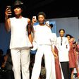 Mai Atafo takes a bow at the 2014 LFDW