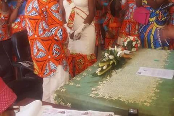 Photos of young black woman marrying old white man go viral