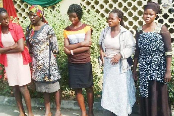 Suspect on the right, alongside her victims