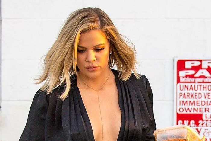 Khloe Kardashian braless in L.A
