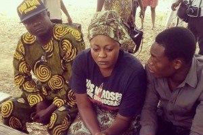 Adebimpe Adeboye on the film set.