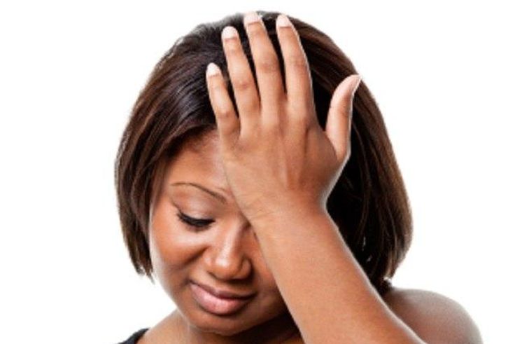 This is one worried woman