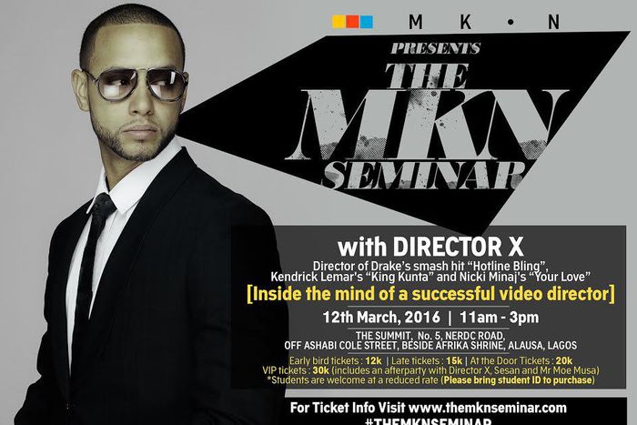 Director X to arrive Lagos for seminar