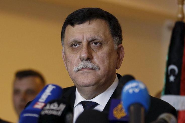 Libyan prime minister-designate under a proposed National Unity government Fayez Seraj attends a joint news conference with European Union foreign policy chief Federica Mogherini in Tunis, Tunisia January 8, 2016. REUTERS/Zoubeir Souissi