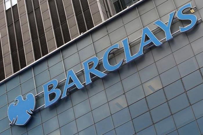 A Barclays sign is seen on the exterior of the Barclays U.S. Corporate headquarters in the Manhattan borough of New York City, May 20, 2015.