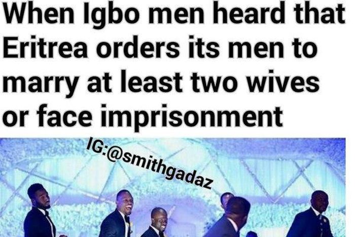 10 funny tweet about compulsory polygamy in Eritrea that would make you laugh too much