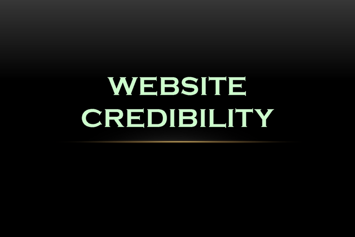 website credibility