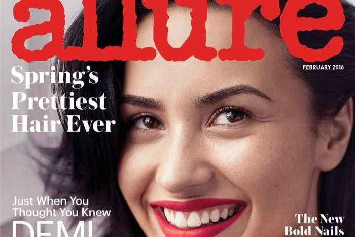 Demi Lovato covers Allure Magazine's February 2016 issue