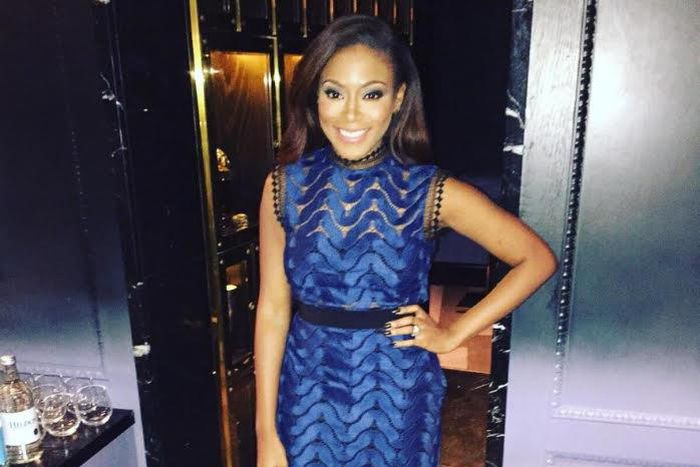 Dolapo dons a festive blue dress