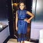 Dolapo dons a festive blue dress