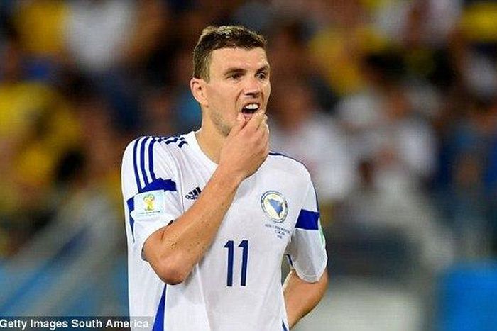 Edin Dzeko rues a lost chance in Bosnia Herzegovina's loss to Nigeria at the 2014 World Cup