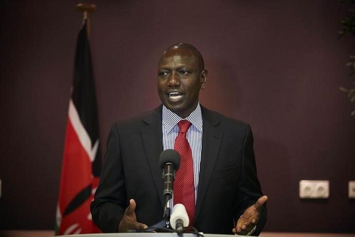 Deputy Kenyan President William Ruto addresses the media at a news conference at the Movenpick Hotel in the Hague October 15, 2013. REUTERS/Phil Nijhuis
