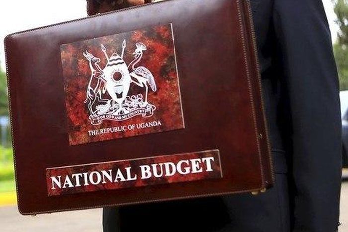 Uganda Minister of Finance Matia Kasaija displays a briefcase carrying national budget before presenting it to the nation during a budget speech in Uganda's capital Kampala, June 11, 2015. REUTERS/James Akena