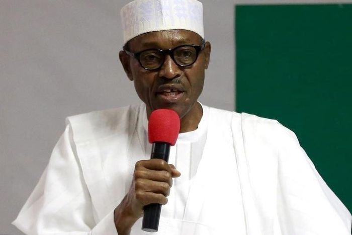 President Muhammadu Buhari addresses members of the National Working Committee during the meeting of the All Progressives Congress (APC) party at the headquarters of the party in Abuja, Nigeria July 3, 2015. REUTERS/Afolabi Sotunde
