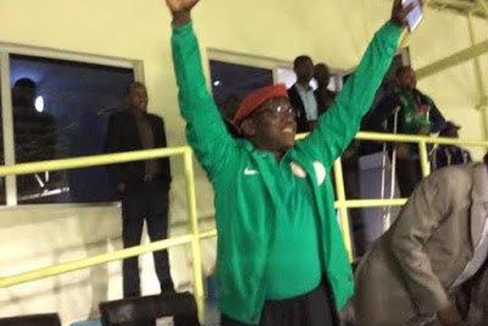 Solomon Dalung  cheers Super Eagles at CHAN