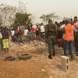 The scene of the gory find