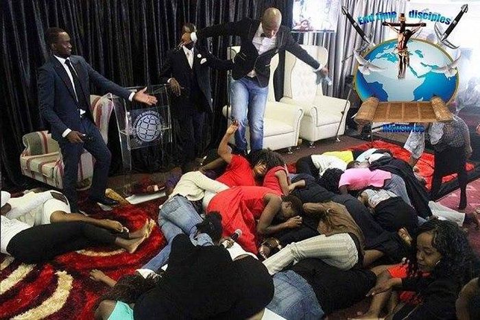 Prophet Penuel Mnguni of the End Times Ministries at work