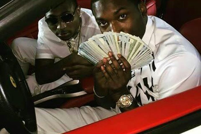 Davido and Meek Mill on set at the video shoot of 'Fans mi'.