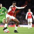 Alex Iwobi on action for action for Arsenal