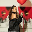 Rihanna at the unveiling of her album artwork.