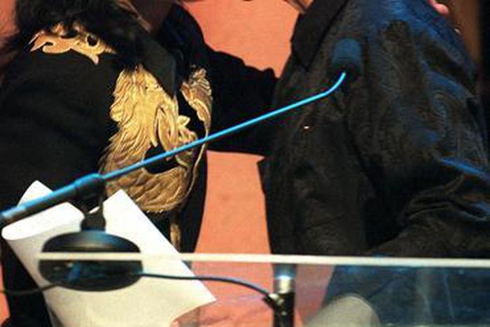 Mandela and Michael Jackson at Kora Awards