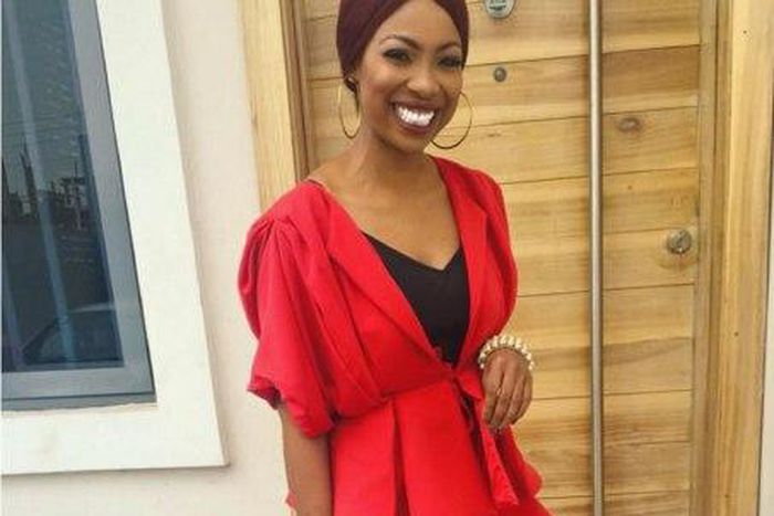 Bolanle Olukanni in her valentine outfit