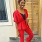 Bolanle Olukanni in her valentine outfit