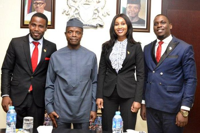 A.Y.E officials with VP Osinbajo