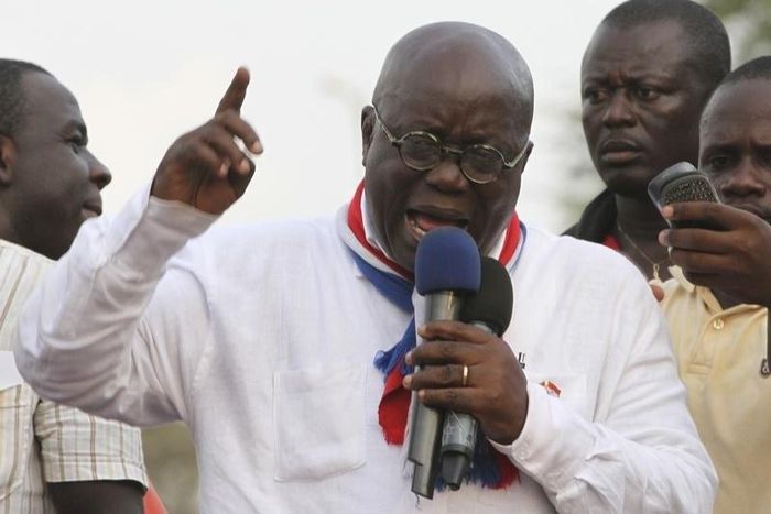 New Patriotic Party (NPP) leader Nana Akufo-Addo speaks during a meeting to contest the presidential election results, at Kwame Nkrumah Circle in Accra December 11, 2012. REUTERS/Luc Gnago