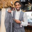 Tinie Tempah wearing tweed