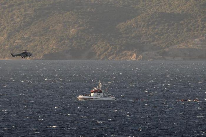 Greece searches for 38 migrants off Lesbos, four children drown