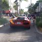 burning Lamborghini Aventador