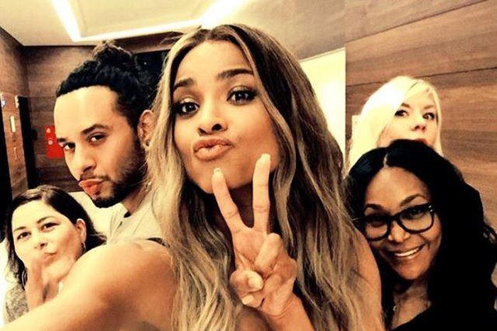 Ciara with her team in Lagos as she prepares for LLAM 3