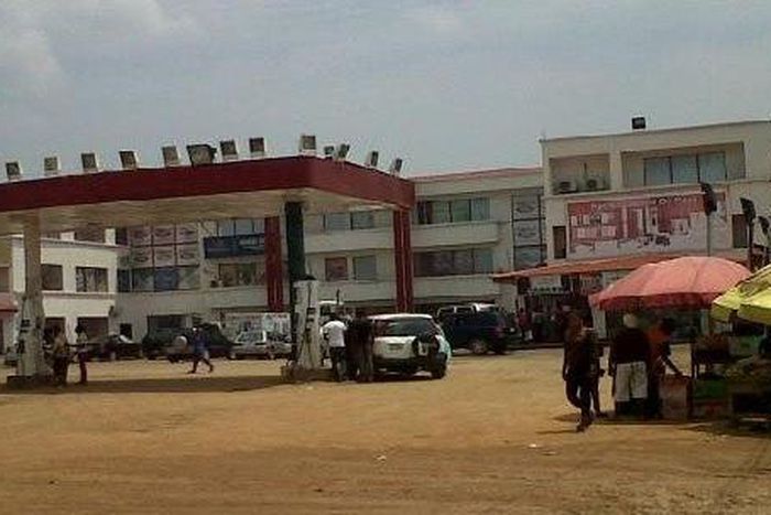 A photo of a fuelling station located in South-West Nigeria