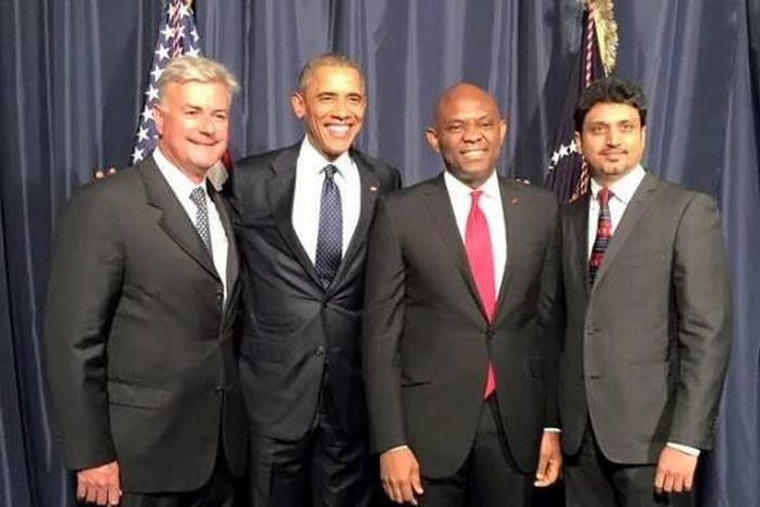Tony Elumelu with US President, Barack Obama and others