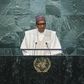 Buhari addresses attendees during the 70th session of the United Nations General Assembly at the U.N. headquarters in New York