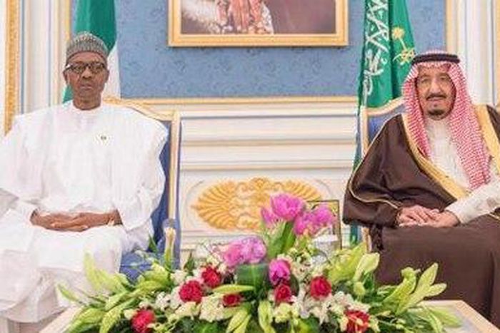 President Muhammadu Buhari (left) and Saudi Arabia monarch, Salman Bin Abdulaziz Al-Saud.