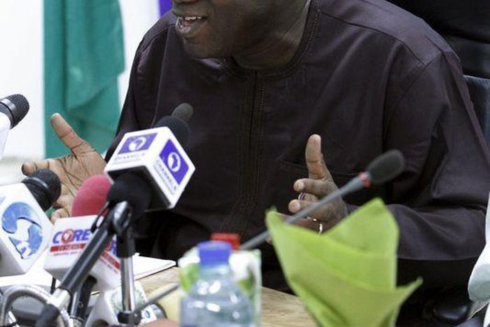Dr Kayode Fayemi, Minister of Solid Minerals Development speaks at the ministerial briefing in Abuja, Nigeria, December 21, 2015 REUTERS/Stringer