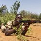 Malian soldiers pause in a firing position during a training session given by soldiers from Luxembourg in Koulikoro May 7, 2013. REUTERS/Emilie Regnier