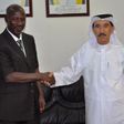 EFCC boss, Ibrahim Magu and the UAE Ambassador to Nigeria, Mahmud Muhammad Al-Mahmud, at the diplomat's Abuja office on February 3, 2016.