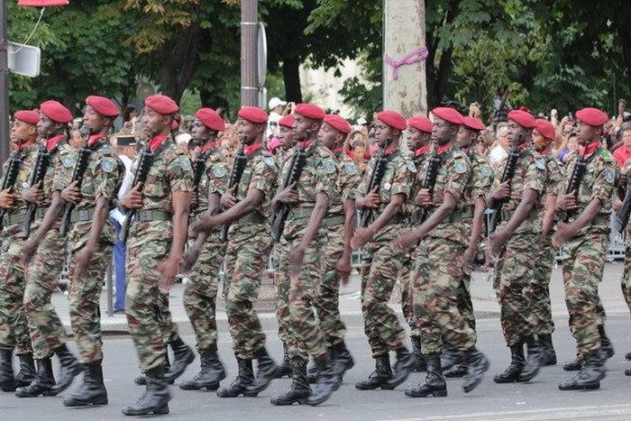 A cross section of Cameroonian soldiers