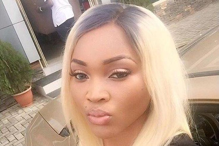 Mercy Aigbe shows off her platinum blonde hair