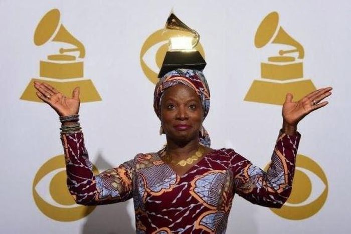 Angelique Kidjo at the 2015 Grammy Awards