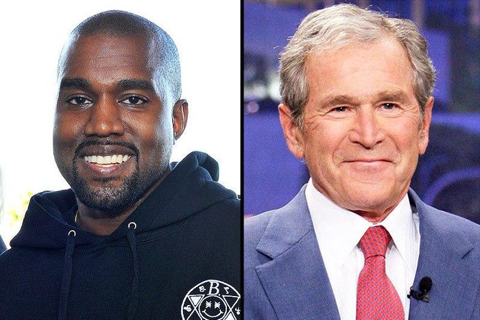George W. Bush laughs at Kanye West's 2020 presidential bid