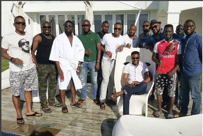 Ebuka's bachelor's eve in Cape Town South Africa