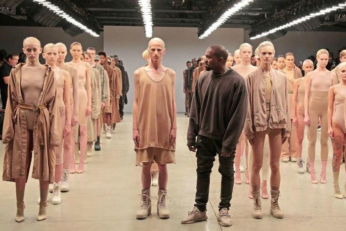 Kanye West at the Yeezy Season 2 presentation