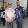 Michael B. Jordan and Lewis Hamilton at Louis Vuitton show