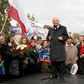 Jaroslaw Kaczynski, leader of Poland"s main opposition party Law and Justice (PiS), speaks during an election meeting on the last day of campaigning ahead of parliamentary elections in Lublin, Poland, October 23, 2015.