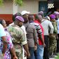 Military personnel vote at a polling station in Brazzaville, Congo, October 25, 2015. REUTERS/Roch Baku